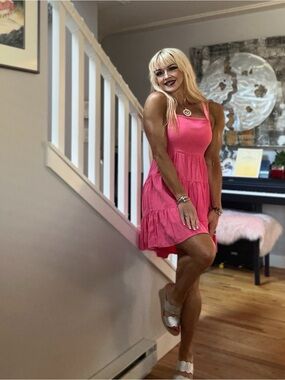 ONLY Tie Back Flowy Strap Mini Dress